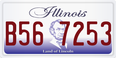 IL license plate B567253