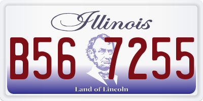 IL license plate B567255