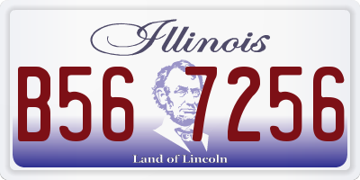 IL license plate B567256