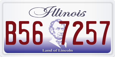 IL license plate B567257