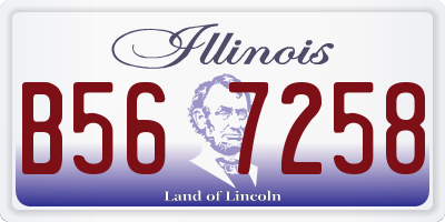 IL license plate B567258