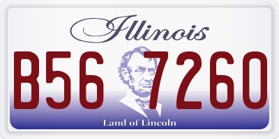 IL license plate B567260