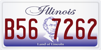 IL license plate B567262