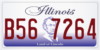 IL license plate B567264