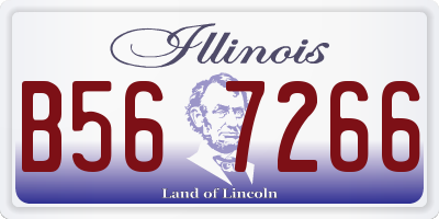IL license plate B567266