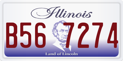 IL license plate B567274