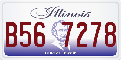 IL license plate B567278