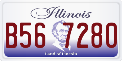 IL license plate B567280