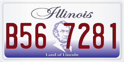 IL license plate B567281