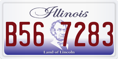 IL license plate B567283