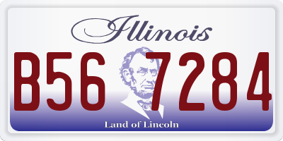 IL license plate B567284