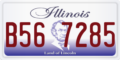 IL license plate B567285
