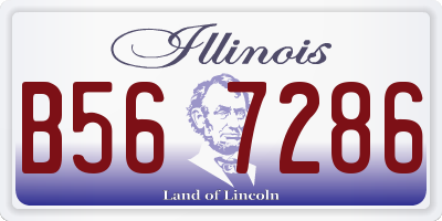 IL license plate B567286
