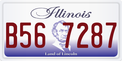 IL license plate B567287