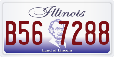 IL license plate B567288