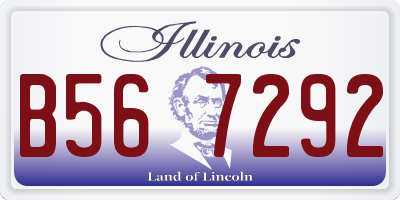 IL license plate B567292