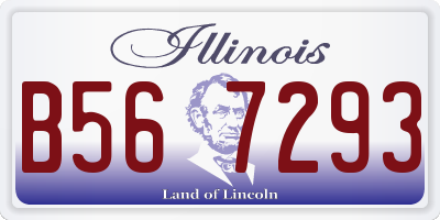 IL license plate B567293