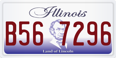IL license plate B567296