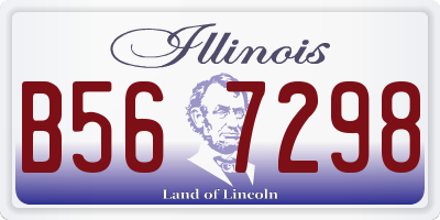 IL license plate B567298