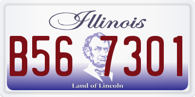 IL license plate B567301