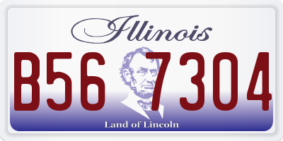 IL license plate B567304