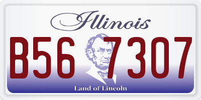 IL license plate B567307