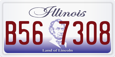 IL license plate B567308