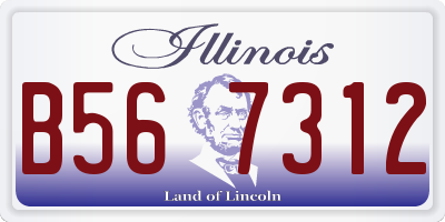 IL license plate B567312