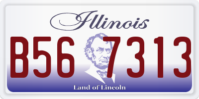 IL license plate B567313