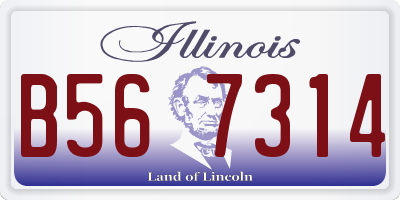 IL license plate B567314