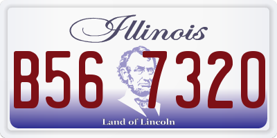 IL license plate B567320