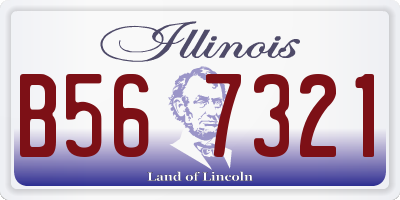 IL license plate B567321