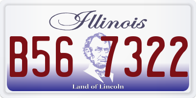 IL license plate B567322