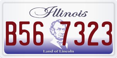 IL license plate B567323