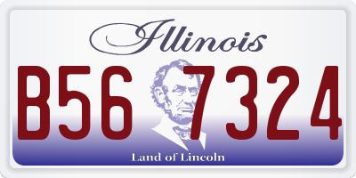 IL license plate B567324
