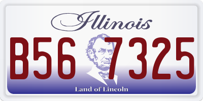 IL license plate B567325