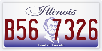 IL license plate B567326