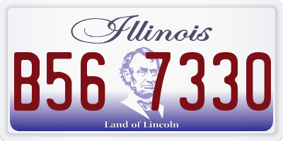 IL license plate B567330