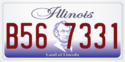 IL license plate B567331