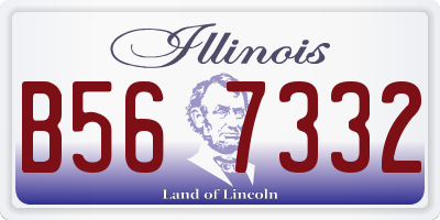 IL license plate B567332