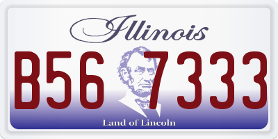 IL license plate B567333