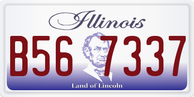 IL license plate B567337