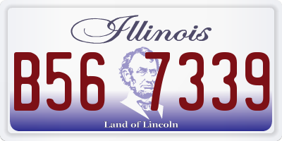 IL license plate B567339