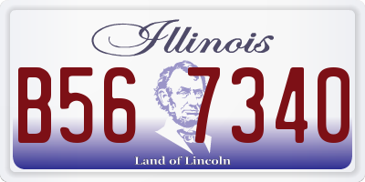 IL license plate B567340