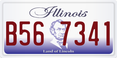 IL license plate B567341