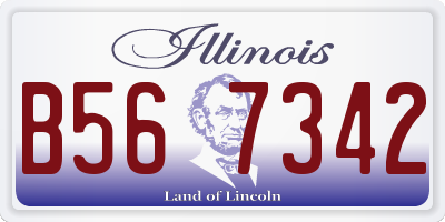 IL license plate B567342