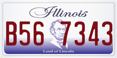 IL license plate B567343