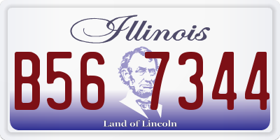 IL license plate B567344