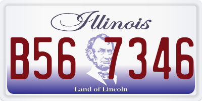 IL license plate B567346