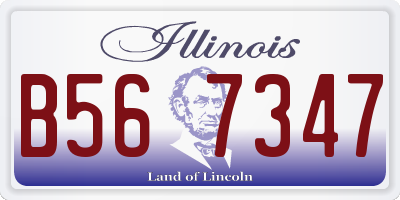 IL license plate B567347